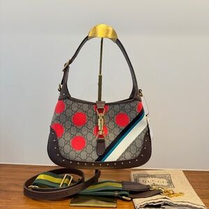 Gucci Jackie 1961 GG Supreme Shoulder Bag with 2 strap options